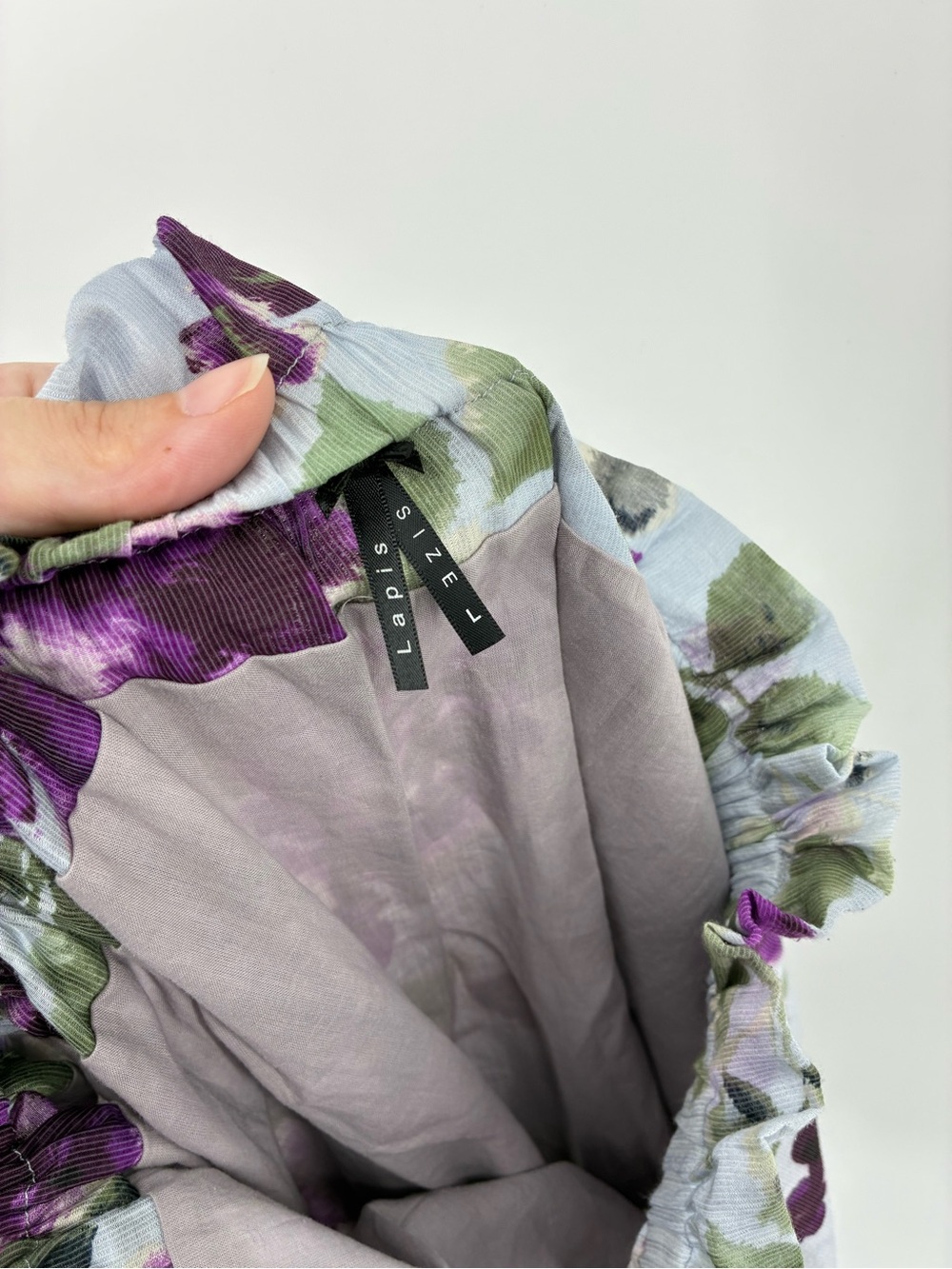 Lapis Purple Floral Skirt - Picture 6 of 9